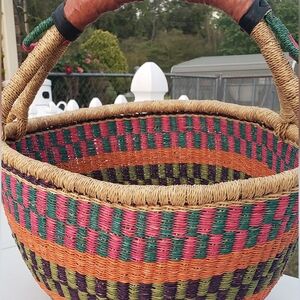 Adametu Hand woven Ghana Bolga basket